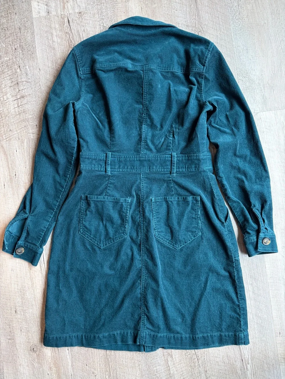 Boden - Amanda Cord Short Dress Corduroy Midnight Teal NWOT - Picture 8 of 9